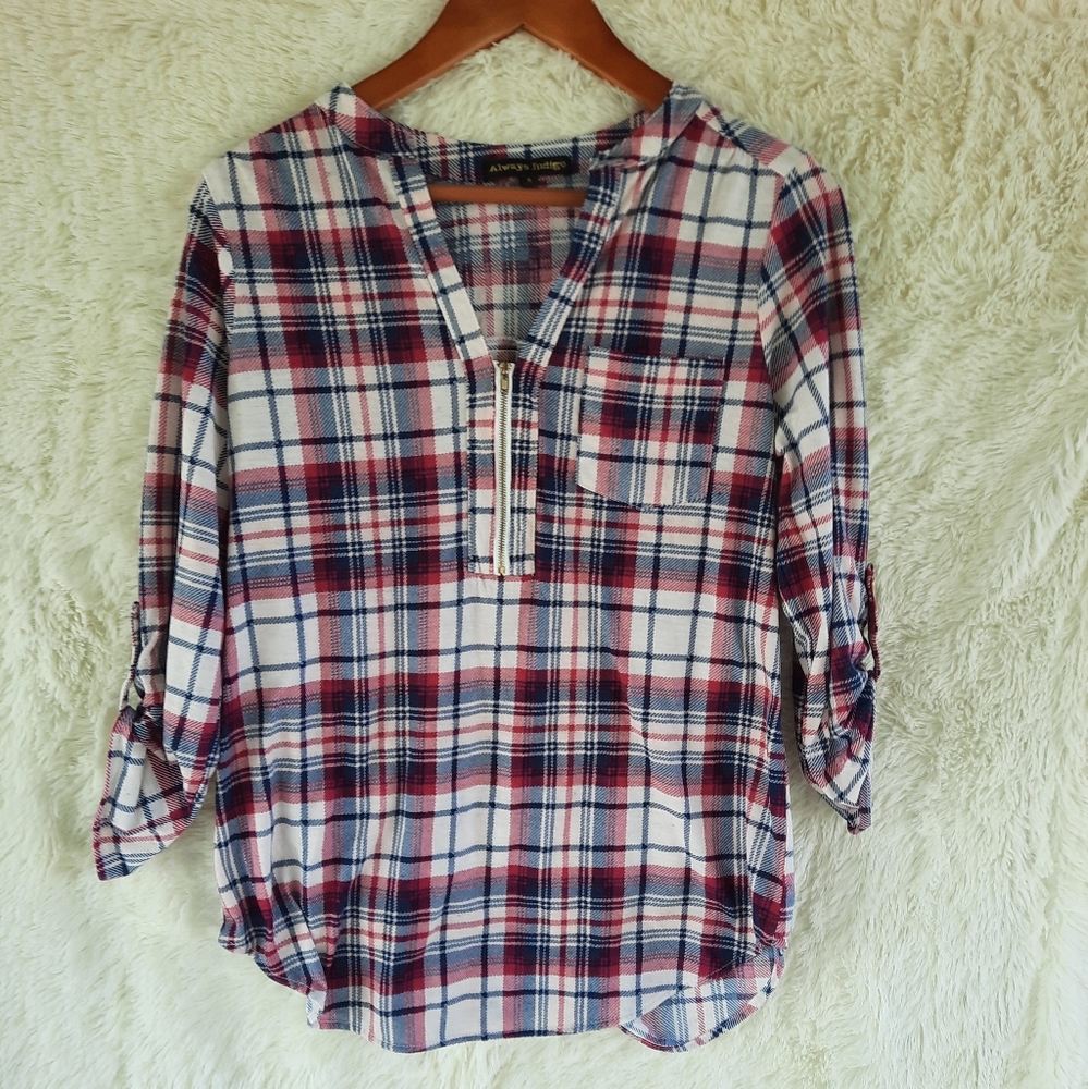 Plaid Blouse
